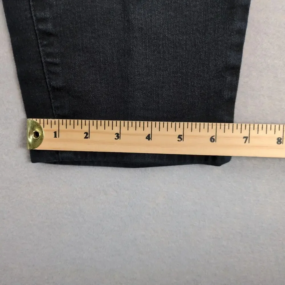 Talbots‎ Slim Ankle Jean Curvy Women's Plus 14 Black Stretch Denim 34x27